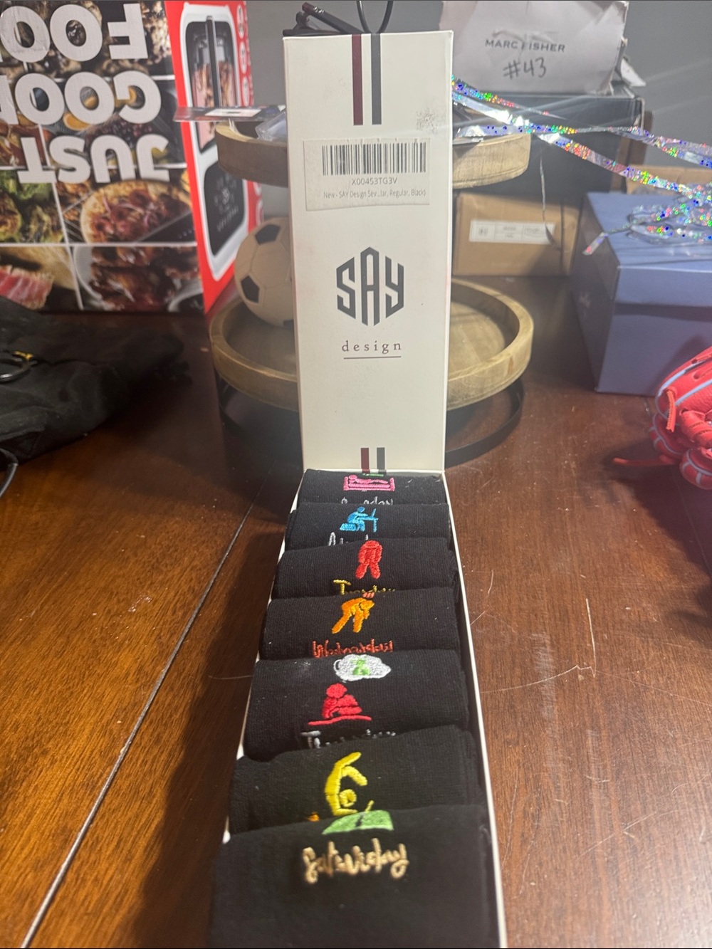 Men’s Black Novelty Ankle Socks - 7-Pack